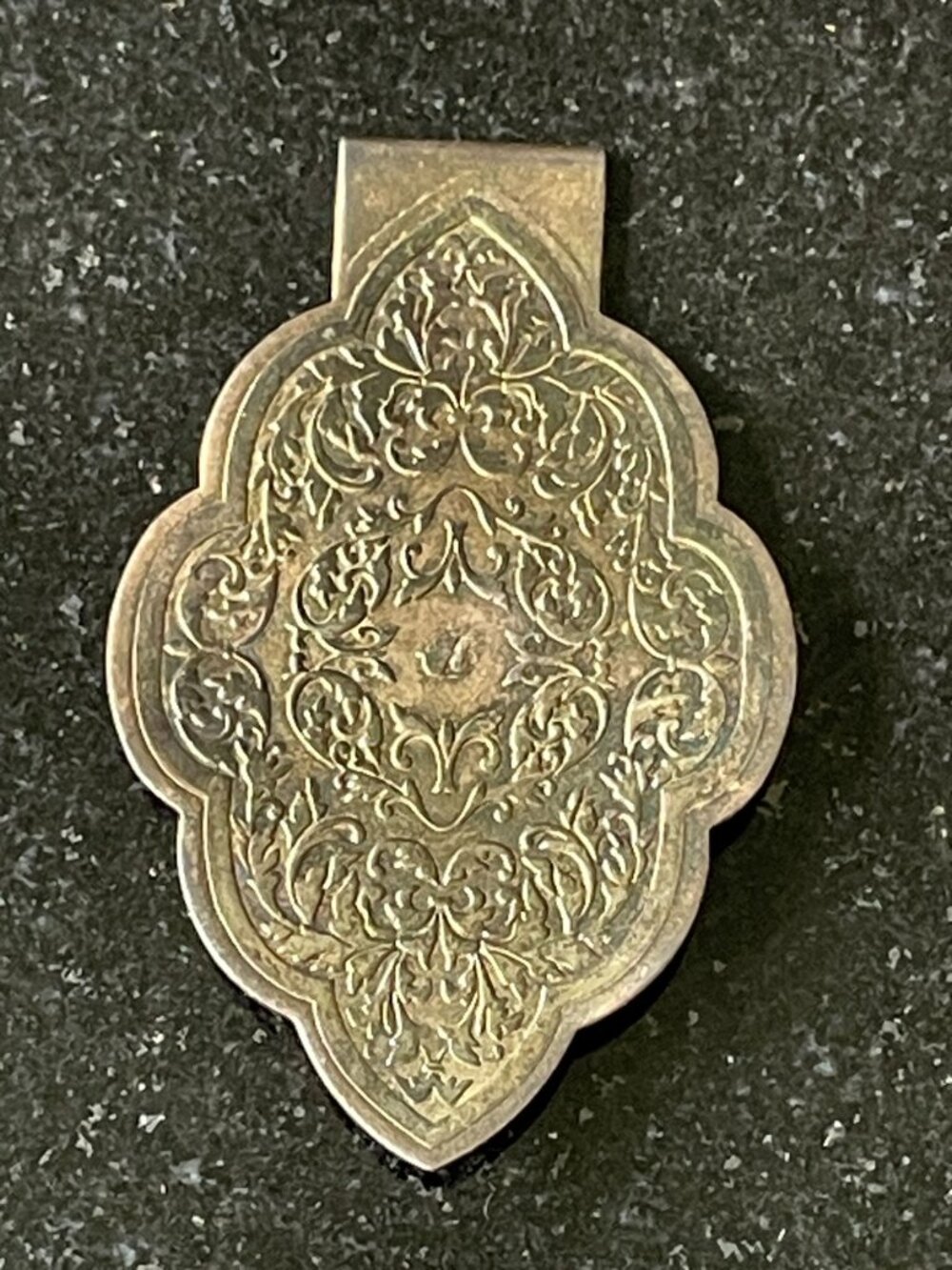 Vintage Perli German 925 Sterling Silver Ornate Scroll Relief Money Clip